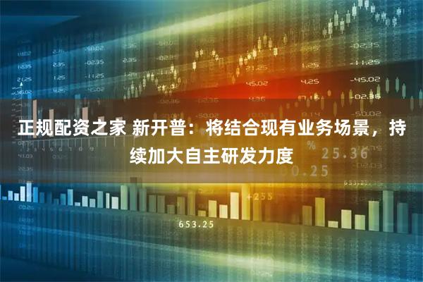 正规配资之家 新开普：将结合现有业务场景，持续加大自主研发力度